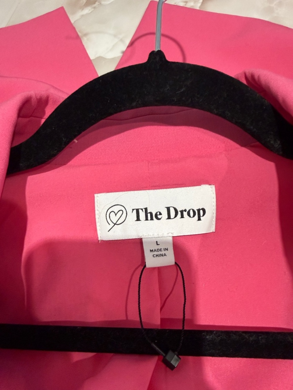 The Drop Women's Hot Pink Single-Button Blazer - Picture 2 of 3